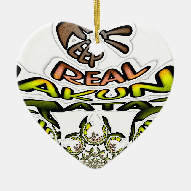 Keep It Real: Kaleidoscope Art Print/Graphic Ceramic Tree Decoration (Front)