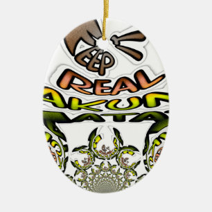 Keep It Real: Kaleidoscope Art Print/Graphic Ceramic Tree Decoration
