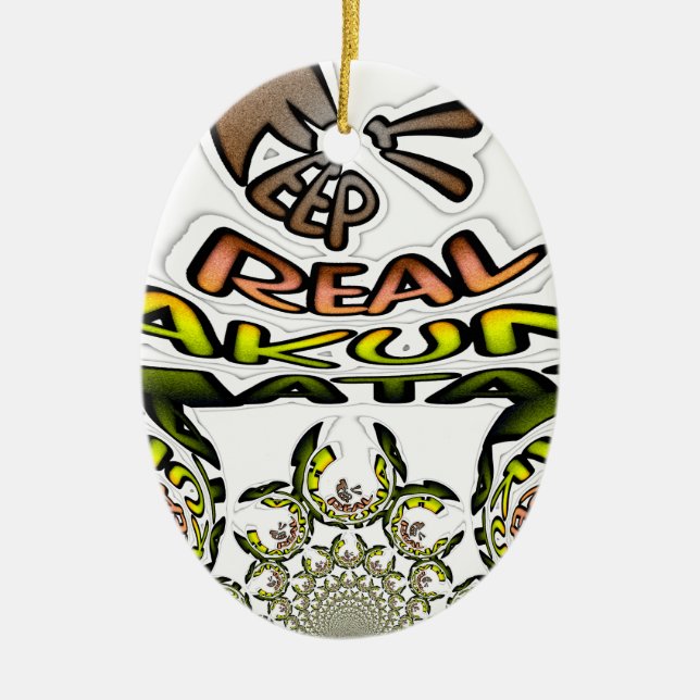 Keep It Real: Kaleidoscope Art Print/Graphic Ceramic Tree Decoration (Front)