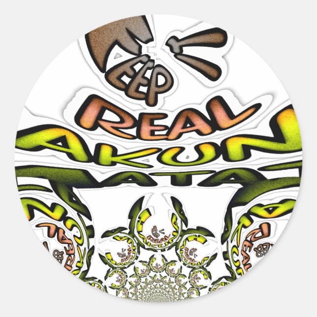 Keep It Real: Kaleidoscope Art Print/Graphic Classic Round Sticker (Front)