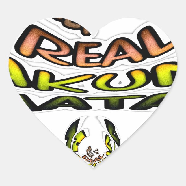 Keep It Real: Kaleidoscope Art Print/Graphic Heart Sticker (Front)