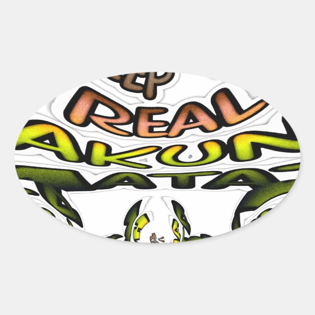 Keep It Real: Kaleidoscope Art Print/Graphic Oval Sticker (Front)
