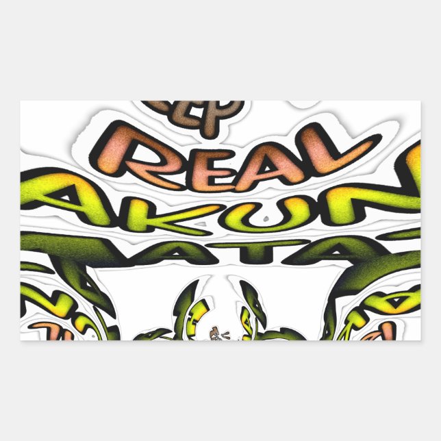 Keep It Real: Kaleidoscope Art Print/Graphic Rectangular Sticker (Front)