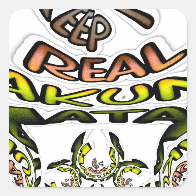 Keep It Real: Kaleidoscope Art Print/Graphic Square Sticker (Front)