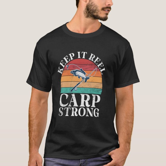 Keep It Reel Carp Strong Carp Fishing T-Shirt (Front)