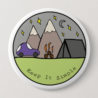 Keep It Simple 10 Cm Round Badge