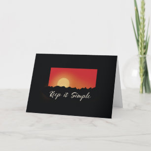 Keep it Simple 12 Step Anniversary Recovery Suppor Card