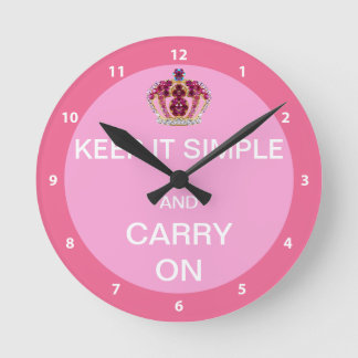 Keep it Simple and Carry On Round Clock
