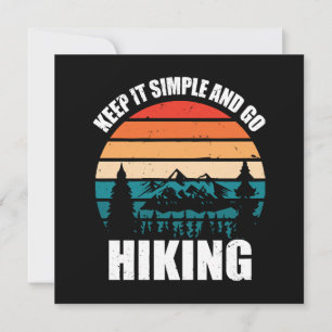 Keep It Simple And Go Hiking Invitation