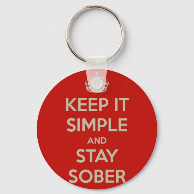 Keep It Simple and Stay Stober Key Ring (Front)