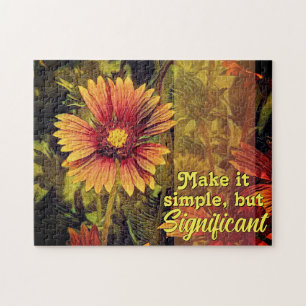 Keep it Simple But Significant Blanket Flower Jigsaw Puzzle