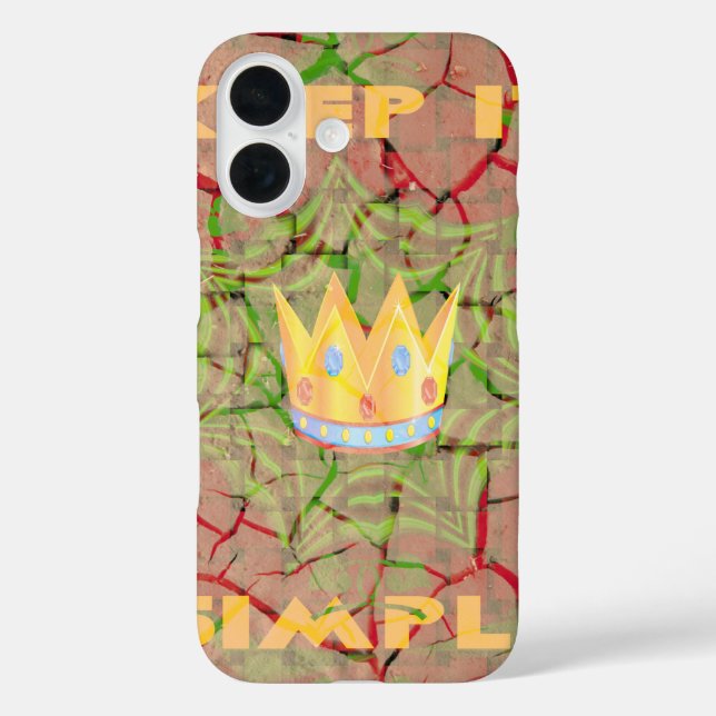 Keep It Simple: Cracked Earth Royal Clarity Art Case-Mate iPhone Case (Back)