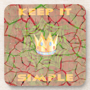 Keep It Simple: Cracked Earth Royal Clarity Art Coaster