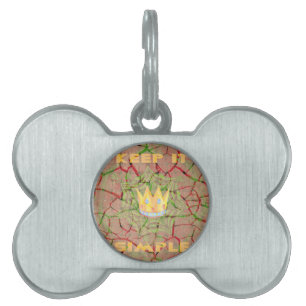 Keep It Simple: Cracked Earth Royal Clarity Art Pet Tag