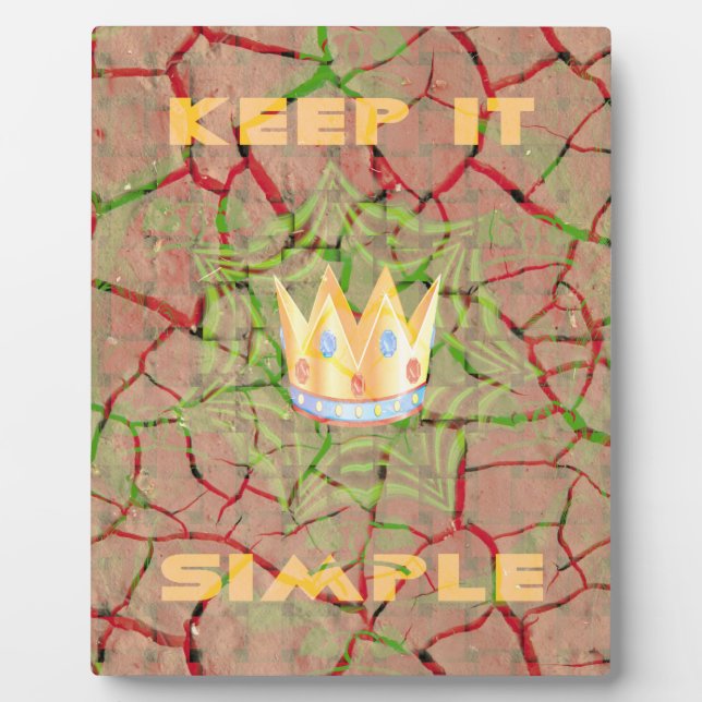 Keep It Simple: Cracked Earth Royal Clarity Art Plaque (Front)