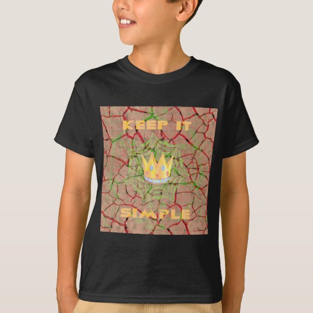Keep It Simple: Cracked Earth Royal Clarity Art T-Shirt (Front)