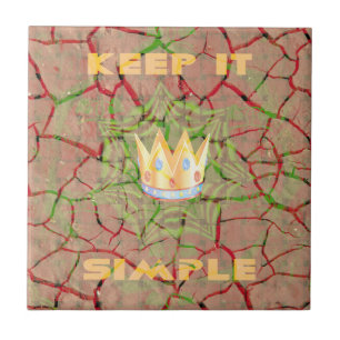 Keep It Simple: Cracked Earth Royal Clarity Art Tile