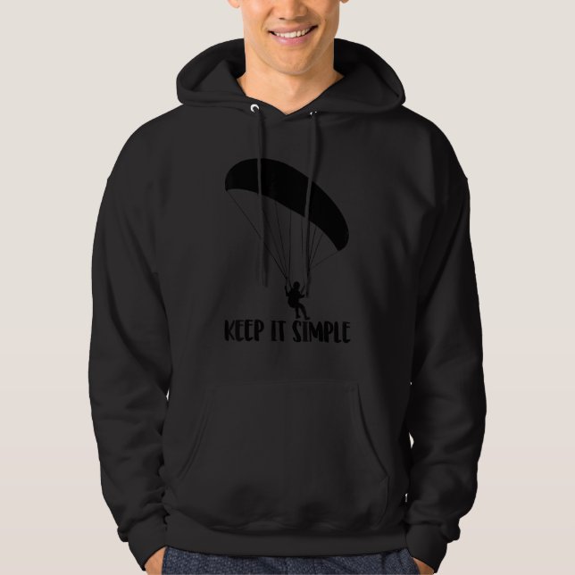 Keep It Simple Paragliding   Men Paraglider Advent Hoodie (Front)