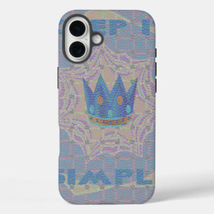 Keep It Simple: Pastel Royal Clarity Pattern Art iPhone 16 Plus Case