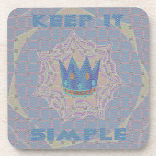 Keep It Simple: Pastel Royal Clarity Pattern Art Coaster