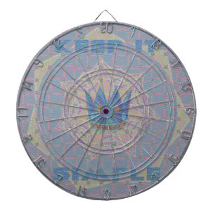 Keep It Simple: Pastel Royal Clarity Pattern Art Dartboard