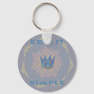 Keep It Simple: Pastel Royal Clarity Pattern Art Key Ring