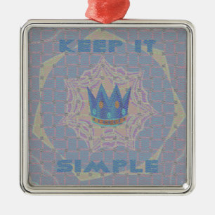 Keep It Simple: Pastel Royal Clarity Pattern Art Metal Tree Decoration