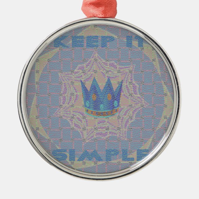 Keep It Simple: Pastel Royal Clarity Pattern Art Metal Tree Decoration (Front)