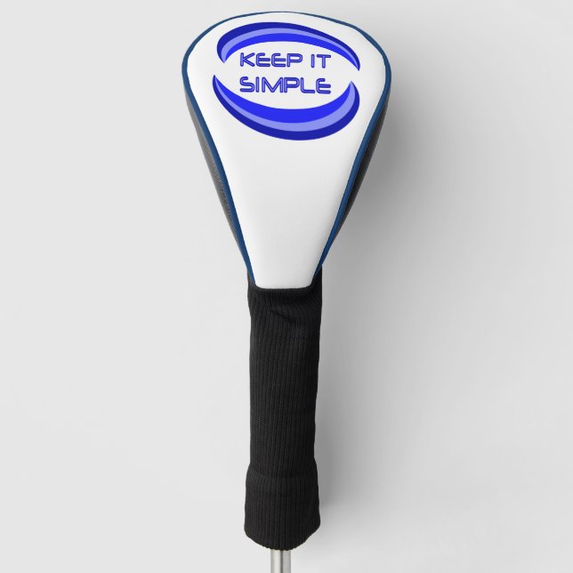 Keep it Simple Quote Recovery Slogan Blue Golf Head Cover (Front)