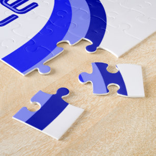 Keep it Simple Recovery Slogan Quote In Blue Jigsaw Puzzle