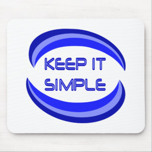 Keep it Simple Recovery Slogan Quote In Blue Mouse Mat