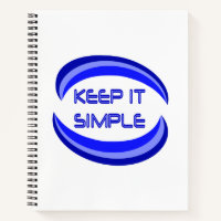 Keep it Simple Recovery Slogan Quote In Blue Noteb