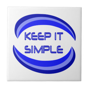 Keep it Simple Recovery Slogan Quote In Blue Tile