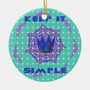 Keep It Simple: The Royal Clarity Pattern Art Ceramic Tree Decoration
