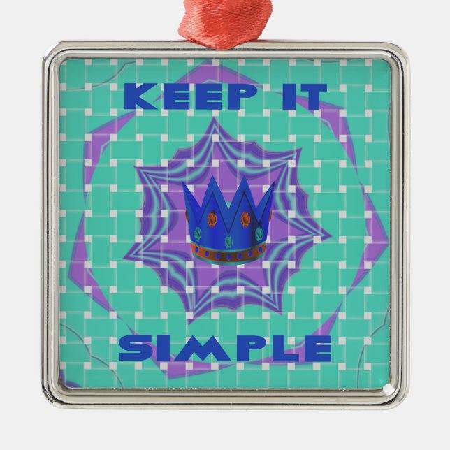 Keep It Simple: The Royal Clarity Pattern Art  Metal Tree Decoration (Front)