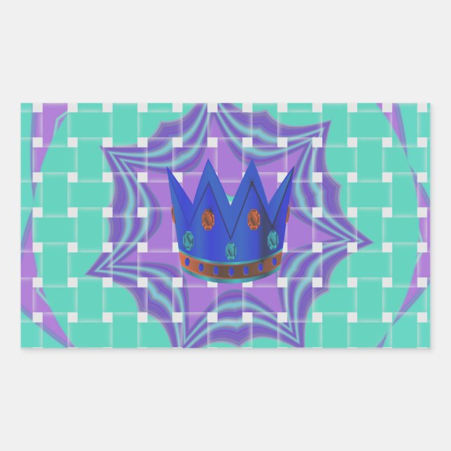 Keep It Simple: The Royal Clarity Pattern Art  Rectangular Sticker (Front)