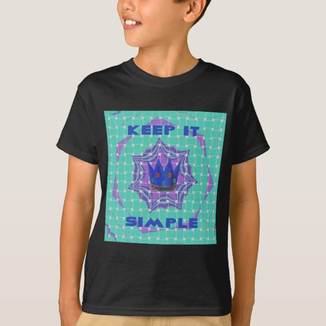Keep It Simple: The Royal Clarity Pattern Art  T-Shirt (Front)