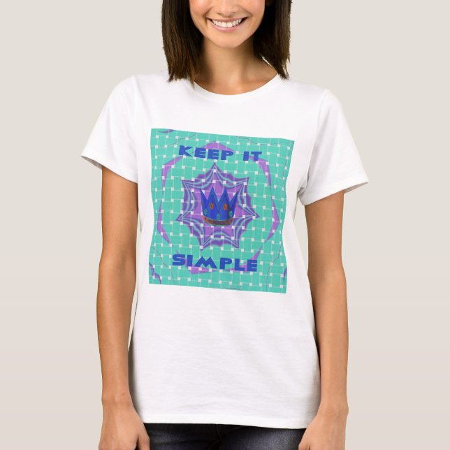 Keep It Simple: The Royal Clarity Pattern Art  T-Shirt (Front)