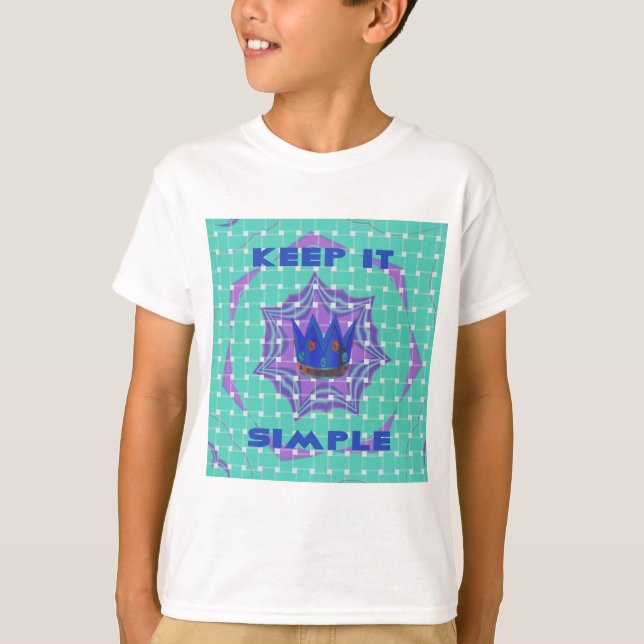 Keep It Simple: The Royal Clarity Pattern Art  T-Shirt (Front)