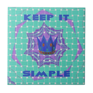 Keep It Simple: The Royal Clarity Pattern Art  Tile