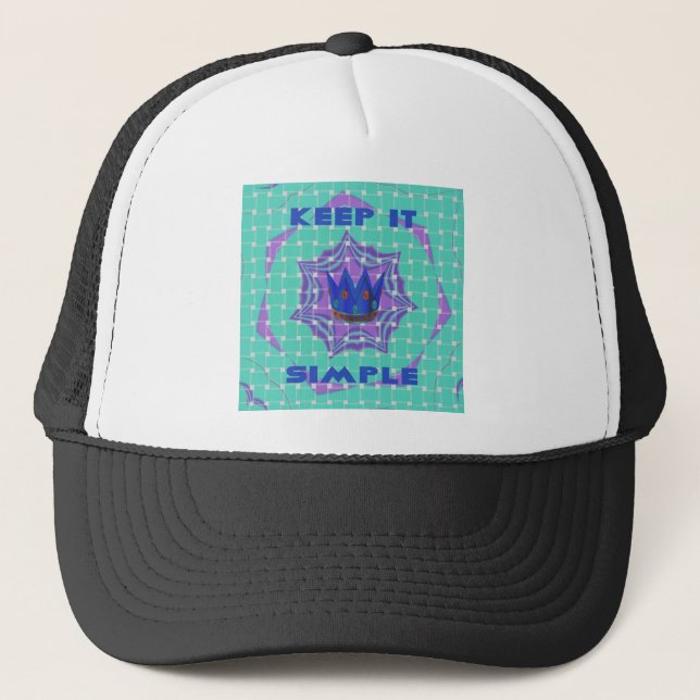 Keep It Simple: The Royal Clarity Pattern Art  Trucker Hat (Front)