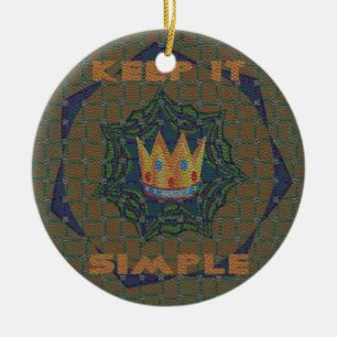 Keep It Simple: The Royal Clarity Pattern Design Ceramic Tree Decoration