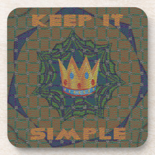 Keep It Simple: The Royal Clarity Pattern Design Coaster