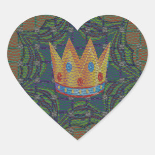 Keep It Simple: The Royal Clarity Pattern Design Heart Sticker