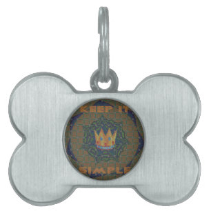 Keep It Simple: The Royal Clarity Pattern Design Pet ID Tag