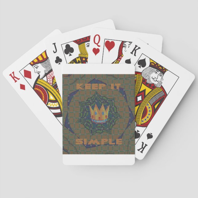 Keep It Simple: The Royal Clarity Pattern Design Playing Cards (Back)