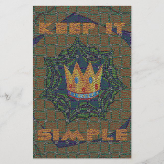 Keep It Simple: The Royal Clarity Pattern Design Stationery (Front)
