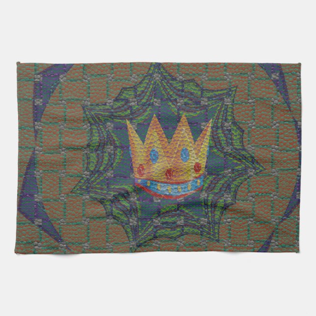 Keep It Simple: The Royal Clarity Pattern Design Tea Towel (Horizontal)