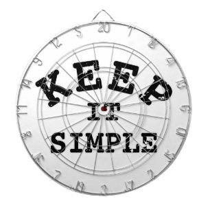 Keep It Simple Typography Dartboard