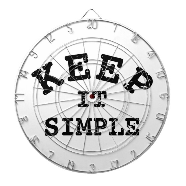 Keep It Simple Typography Dartboard (Front)